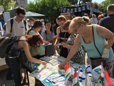 פעילות לציון 70 למדינת ישראל במסגרת ביקור משלחת קקל בבודפשט, הונגריה. צילום: משלחת קקל